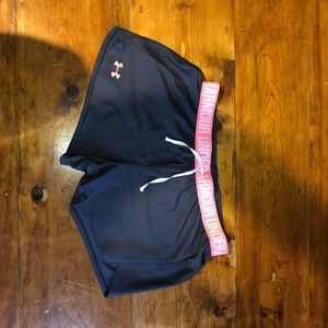 Pink and grey under armour shorts